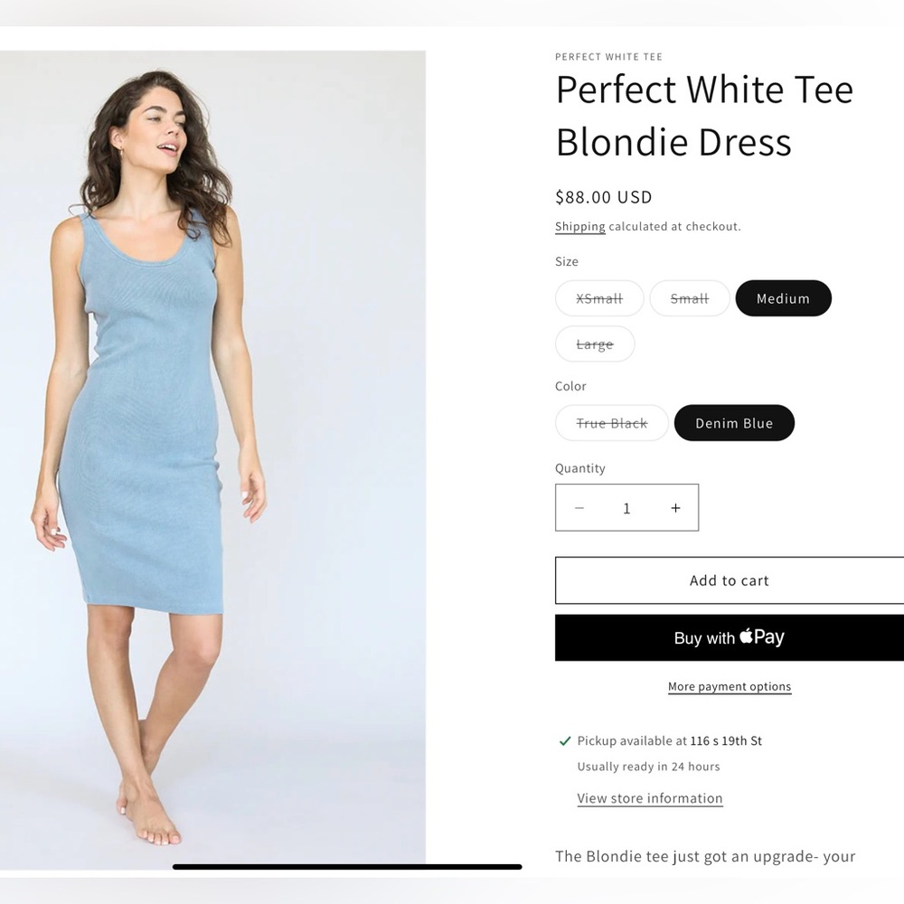 perfectwhitetee Denim Blue Chemise